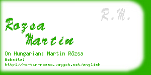 rozsa martin business card